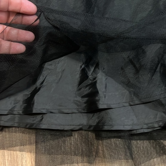 Alex Evenings Black Tulle Midi Skirt Size Large Formal A-Line Party Skirt - Picture 2 of 7